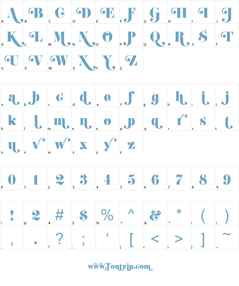 K22 Didoni Font Character
